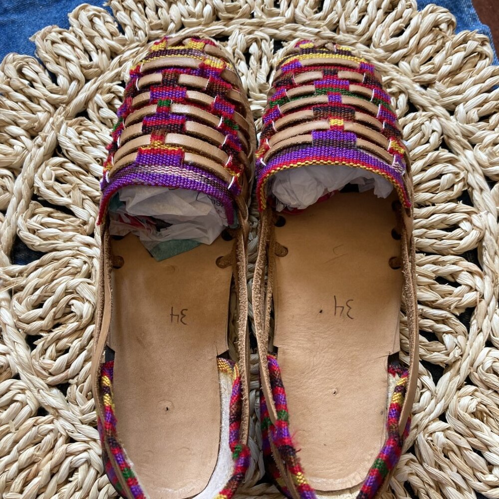 125a/b Girls Handmade Huarache Sandals, Size 4, Choice of Colors, NWOT